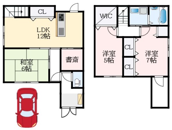 深井駅 徒歩20分 1-2階の物件間取画像